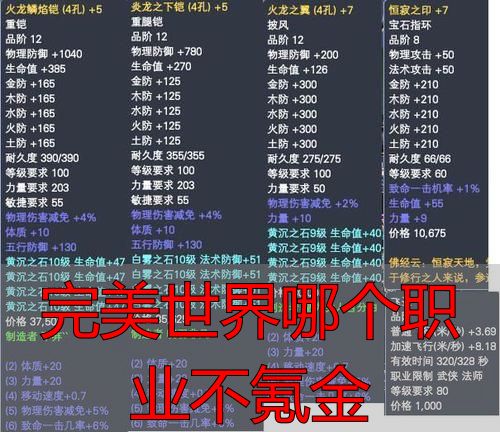 完美世界平民玩家低氪金职业选择指南_完美世界哪个职业不氪金_完美世界私服平民职业推荐